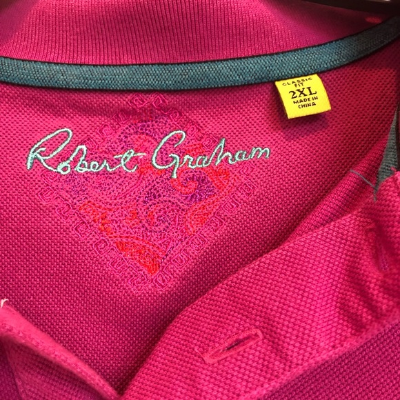 ROBERT GRAHAM CLASSIC FIT SZ-XXL SHORT SLEEVE POLO SHIRT VERY GOOD CONDITION!! - Picture 2 of 3